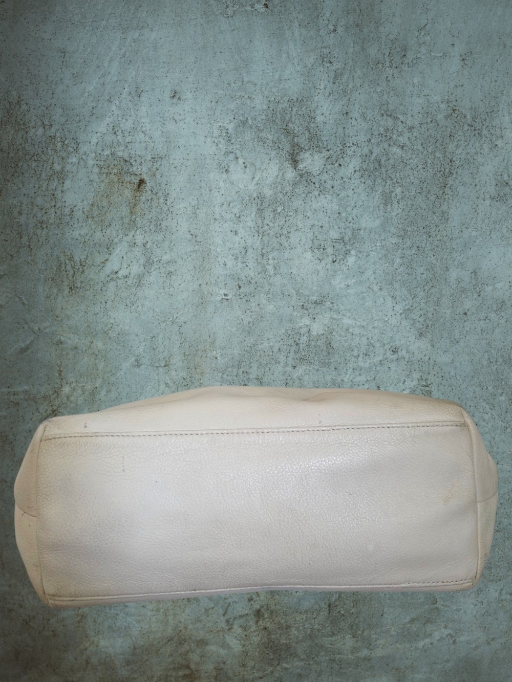 Coach Large Leather Tote Bag Cream Gray Colorblock Shoulder Purse - Picture 9 of 16